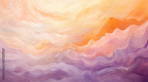 Ripple Effects with Warm Sunset Shades – Abstract background