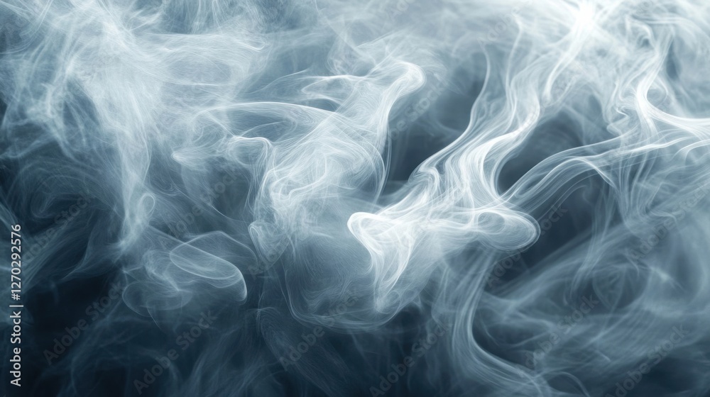 Fototapeta premium Smoke Swirls with Soft Gray Wisps and Delicate Curves – Abstract background