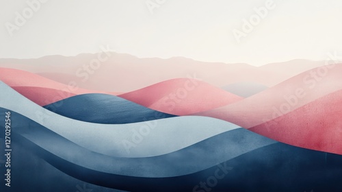 Smooth Color Fields in Dusty Pink and Slate – Abstract background