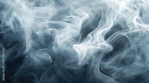 Smoke Swirls with Soft Gray Wisps and Delicate Curves – Abstract background
