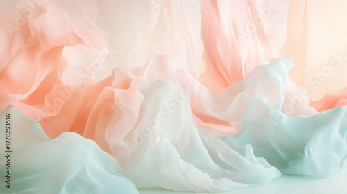 Soft Flowing Shapes with Pastel Colors – Abstract background