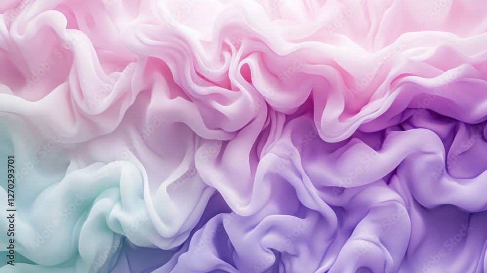 Obraz premium Soft Gradient Waves with Lavender and Mint – Abstract background