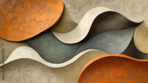 Soft Organic Shapes with Earthy Tones – Abstract background