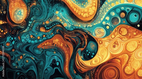 Swirling Patterns with Vibrant Colors – Abstract background
