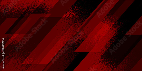 Dark red grunge stripes abstract banner design. Geometric tech vector background eps 10