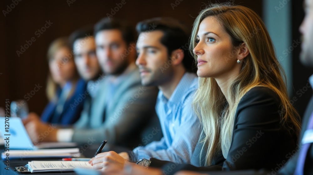 Group of Professionals Taking Notes During a Meeting