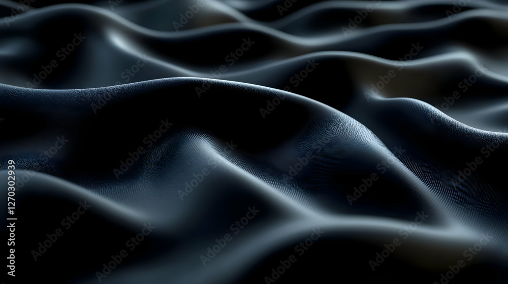 Obraz premium Abstract Dark Gray Wavy Texture Design