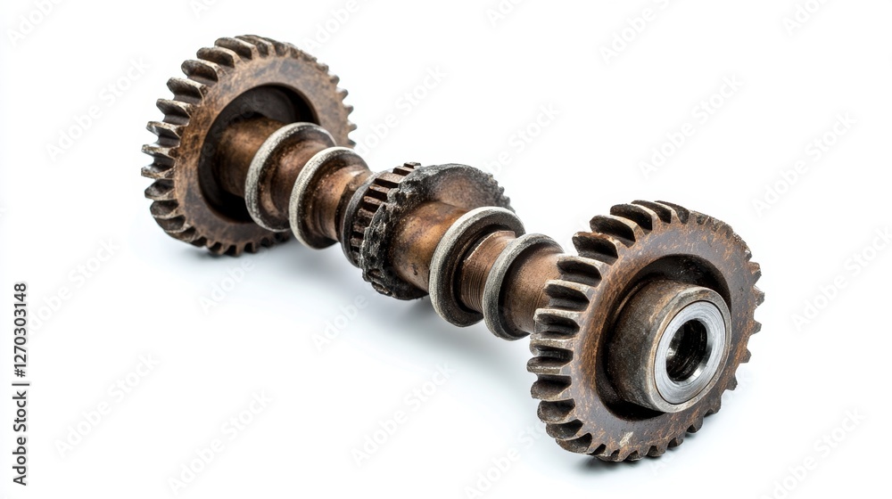 Isolated Gears in Collaboration Concept with White Background Isolated Gears in Collaboration Concept with White Background