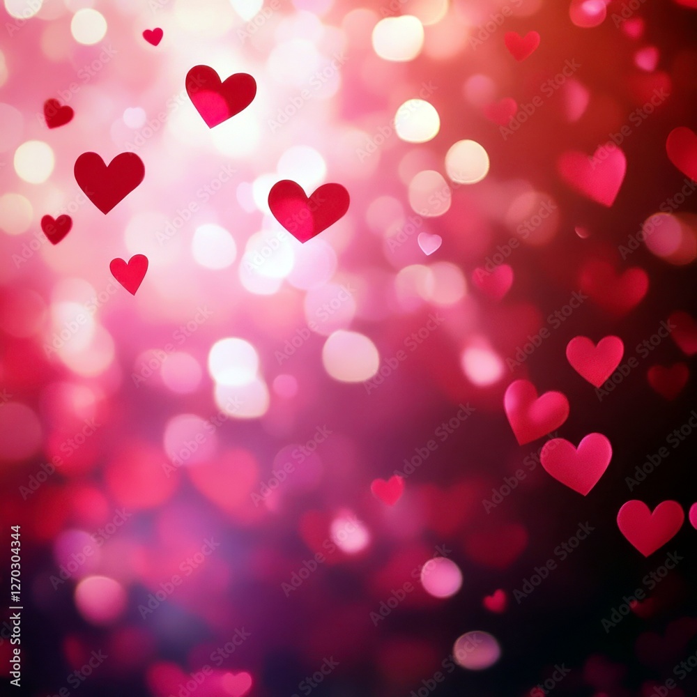 Romantic heart shapes floating in a dreamy vibrant atmosphere with soft bokeh lights creating a warm and affectionate background ideal for love themes Romantic heart shapes floating in a dreamy vibrant atmosphere with soft bokeh lights creating a warm and affectionate background ideal for love themes