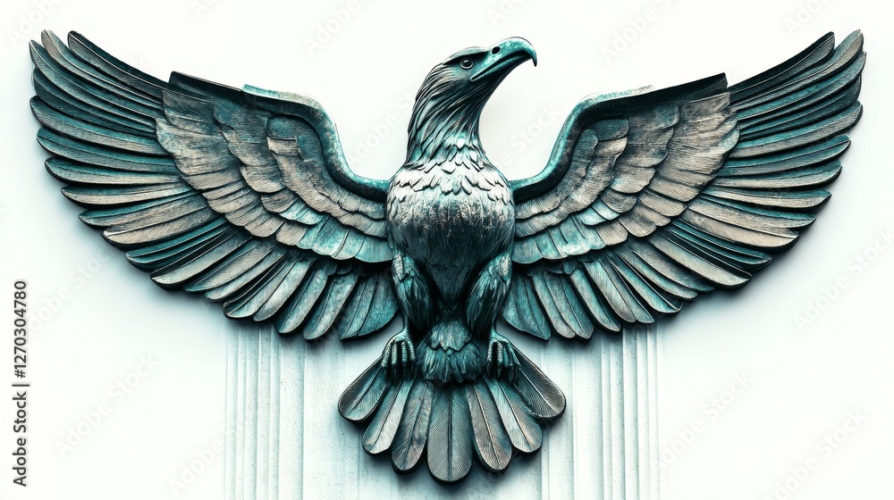 Obraz premium Majestic Eagle Symbolizing Financial Independence and Freedom