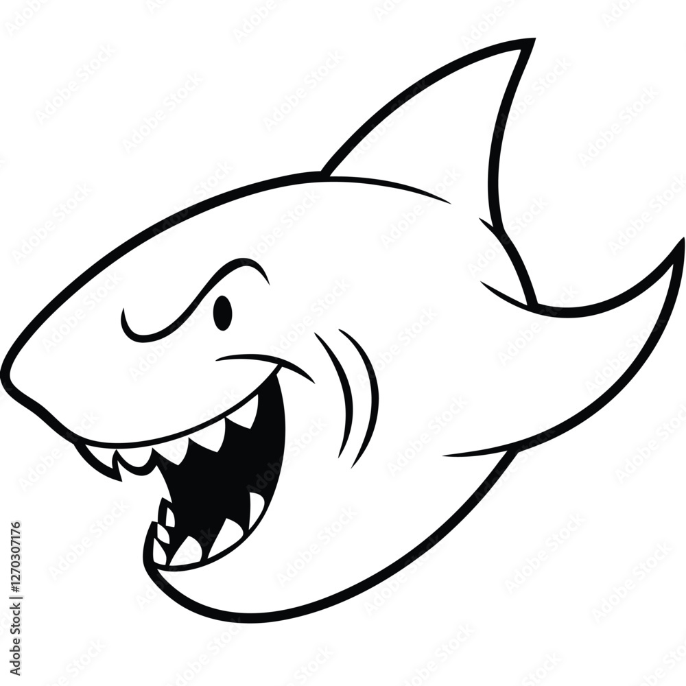 Obraz premium a beautiful shark vector file