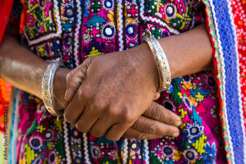 Canvastavla Asia, India, State of Gujarat, Bhuj,Kutch, Ludiya village
