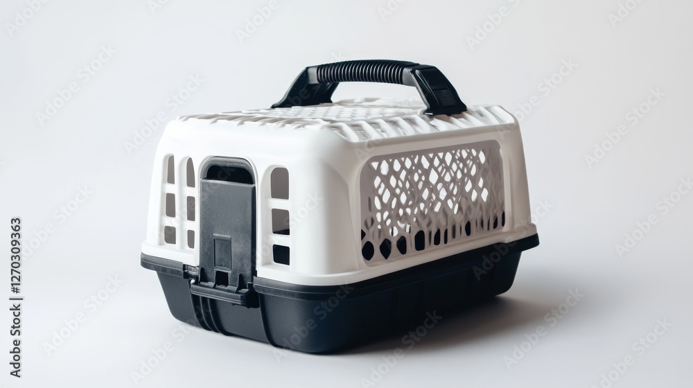 Isolated Pet Carrier on White Background for Animal Travel Needs Isolated Pet Carrier on White Background for Animal Travel Needs