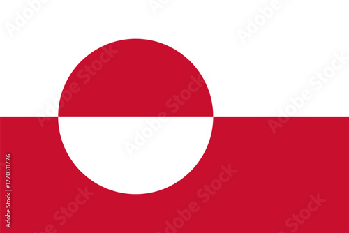 Flag of Greenland, Flag background. Vector illustration