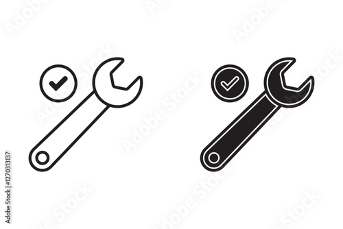 Set easy to disassemble icon vector element design template web
