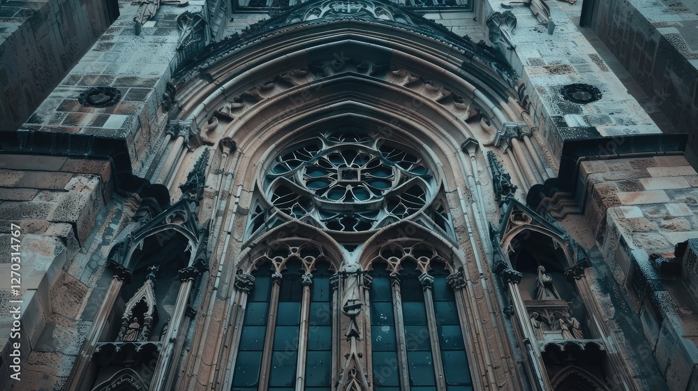 Intricate Gothic Architecture of a Majestic Cathedral