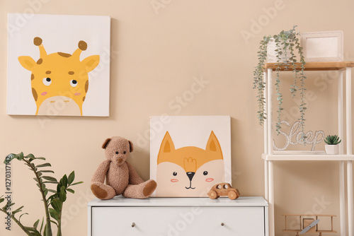 Interior of nursery with co...