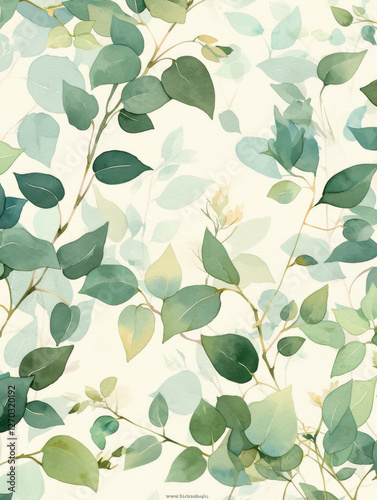Ivy watercolor hand-painted decorative plant elements