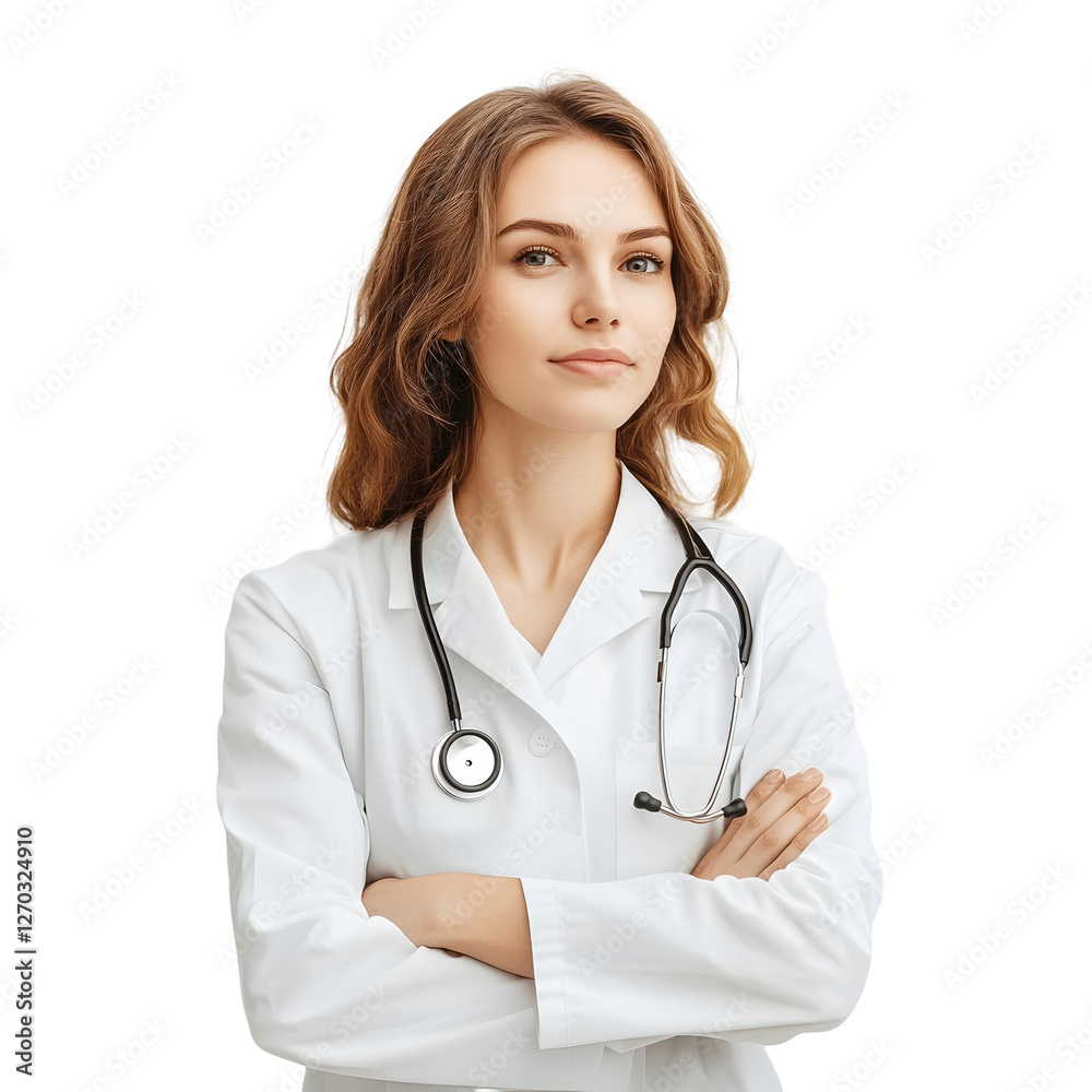 Self Assured Young Female Doctor with a Warm, Confident Smile Self Assured Young Female Doctor with a Warm, Confident Smile