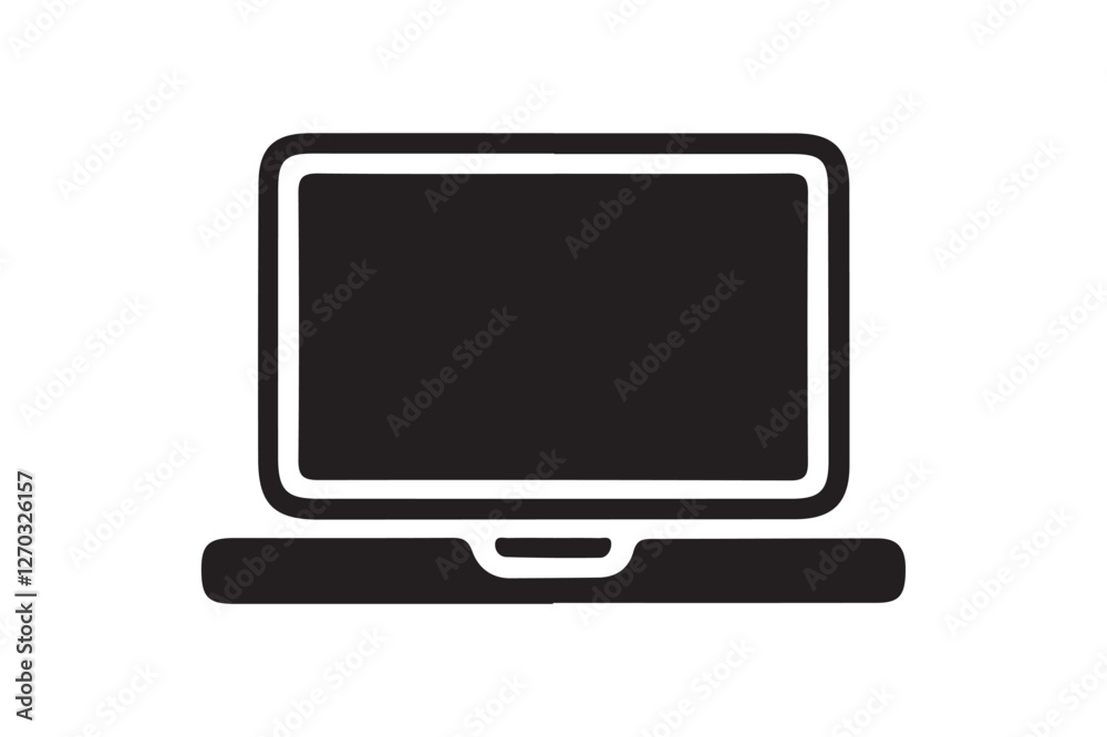 Minimalist Laptop Vector Icon for Technology and Remote Work. Flat Laptop Symbol for Digital, Business, and Online Learning. Modern Computer Illustration for Work, Internet, and Communication. Minimalist Laptop Vector Icon for Technology and Remote Work. Flat Laptop Symbol for Digital, Business, and Online Learning. Modern Computer Illustration for Work, Internet, and Communication.