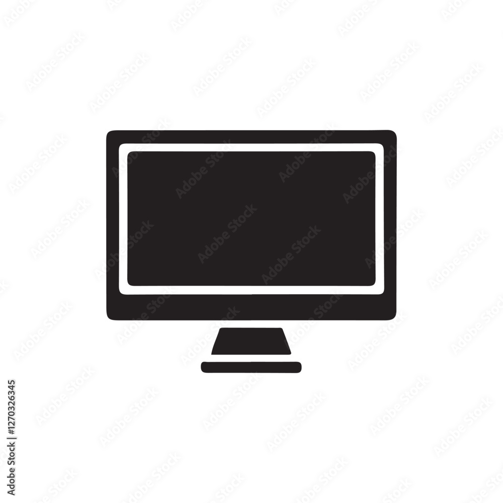 Minimalist Monitor Screen Vector Icon for Technology and UI Design. Flat Computer Display Symbol for Web and App Development. Modern Desktop Monitor Icon Isolated Illustration. Minimalist Monitor Screen Vector Icon for Technology and UI Design. Flat Computer Display Symbol for Web and App Development. Modern Desktop Monitor Icon Isolated Illustration.
