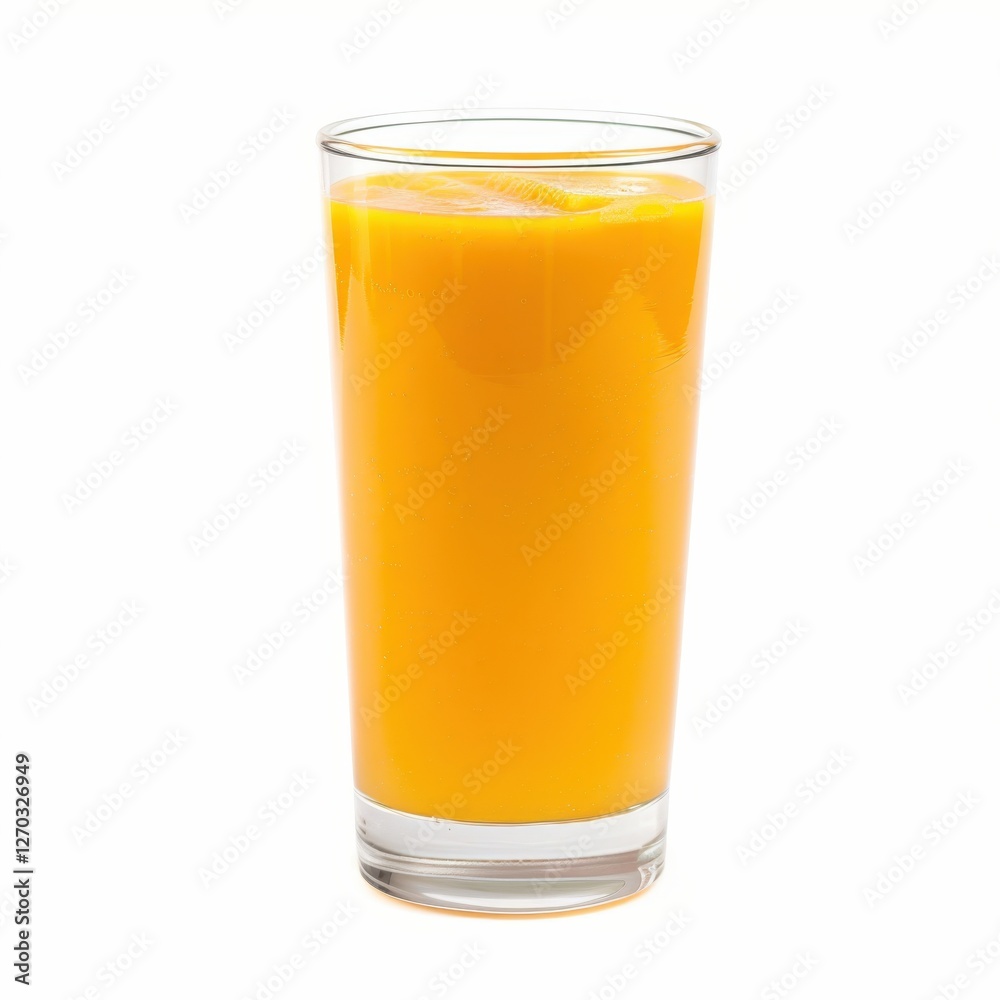 Glass of fresh orange juice isolated on white background with clipping path. Glass of fresh orange juice isolated on white background with clipping path.