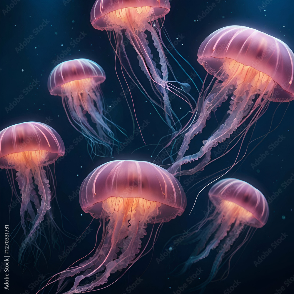 Obraz premium jelly fish in aquarium