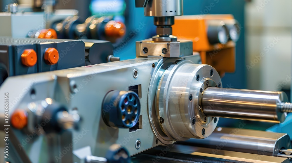 High-Precision Industrial Metalworking Machine in Operation High-Precision Industrial Metalworking Machine in Operation
