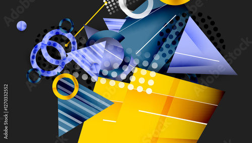 Abstract background geometric design with colorful gradients