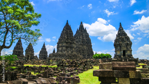 Photos Beautiful Landscape Prambanan Temple complex in Yogyakarta, Indonesia