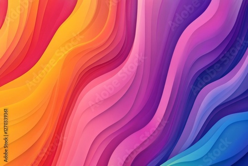 Colorful abstract wavy layered background