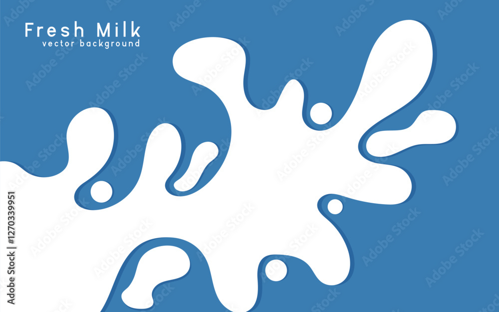 Milk wave on blue background. Splash of yogurt cream Milk wave on blue background. Splash of yogurt cream