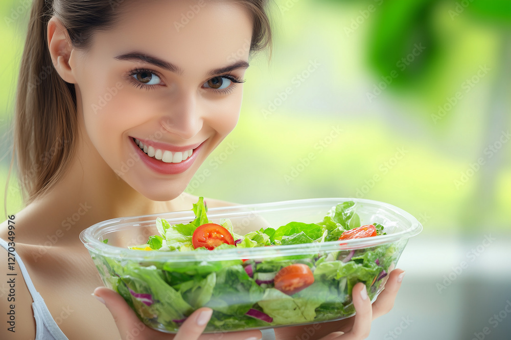 woman eating salad woman eating salad
