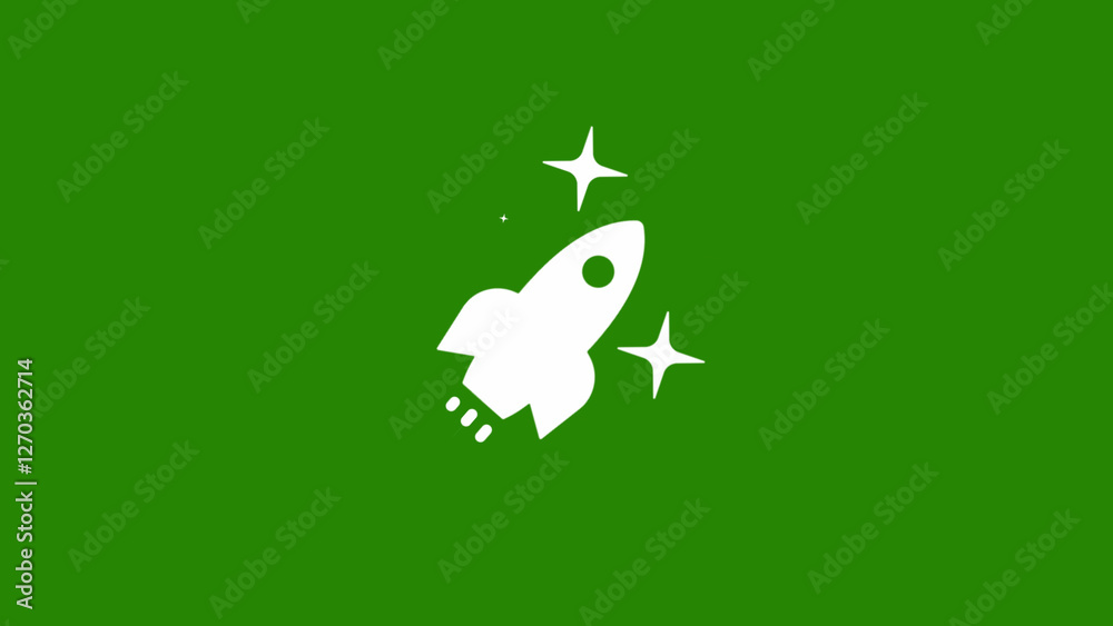 Rocket and stars icon. Black contour linear silhouette. Front side view. Rocket and stars icon. Black contour linear silhouette. Front side view.