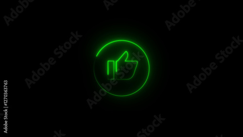 neon glowing like icon illustration concept