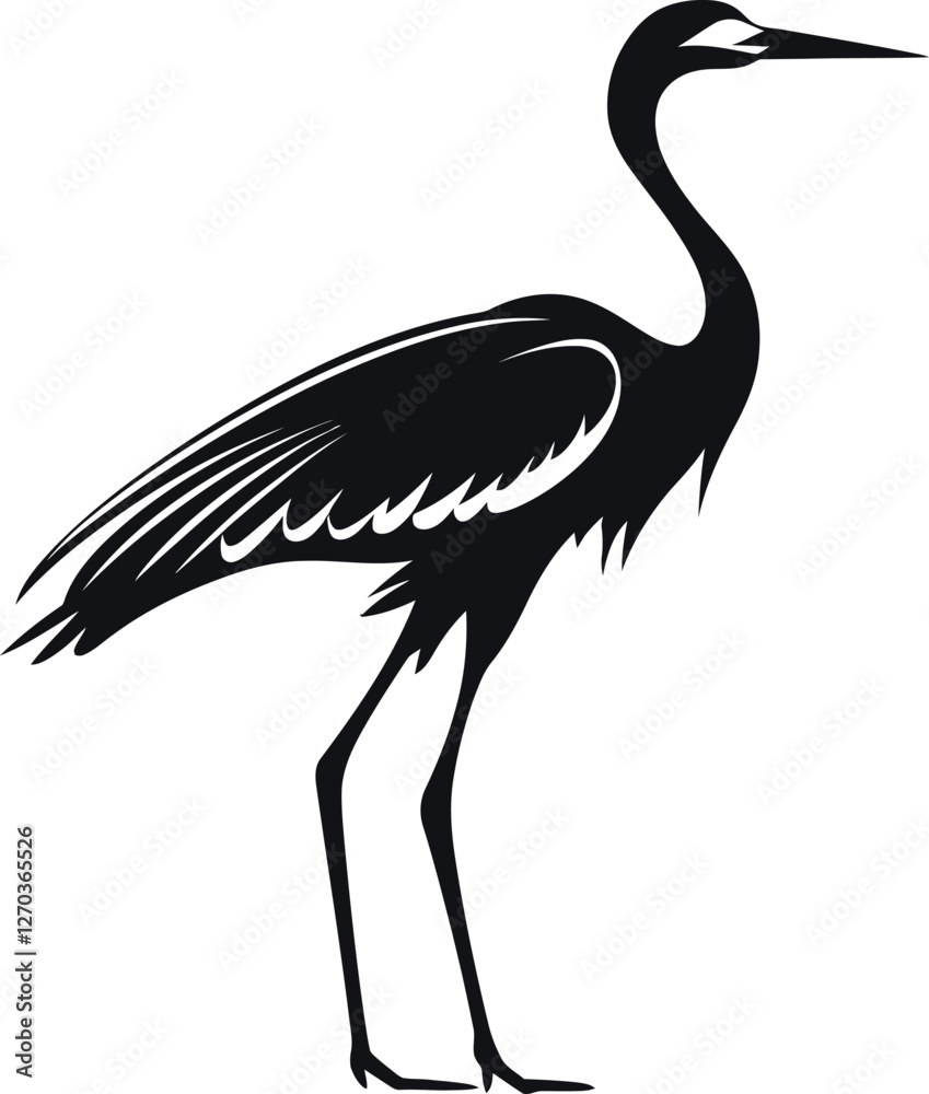 vector heron silhouette
vector heron silhouette