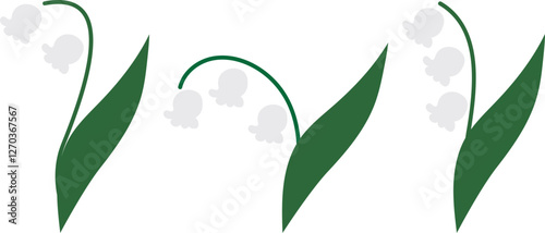 スズランの花のベクターイラスト素材