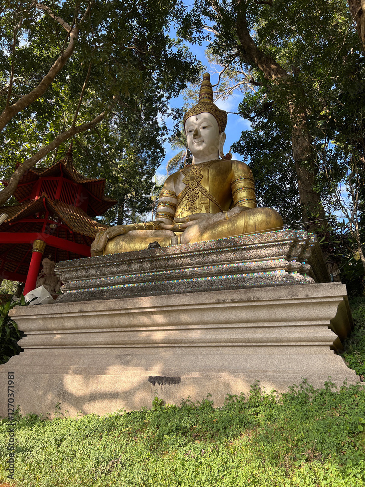 Buddha statue at Wat Phra That Doi Suthep in Chang Mai