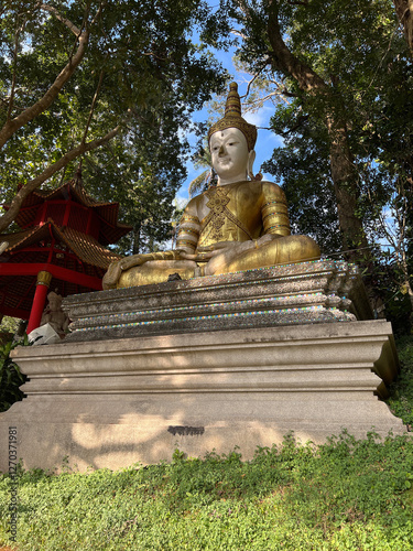 Buddha statue at Wat Phra That Doi Suthep in Chang Mai
