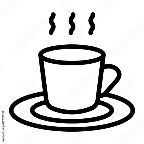 hot coffee Line Icon