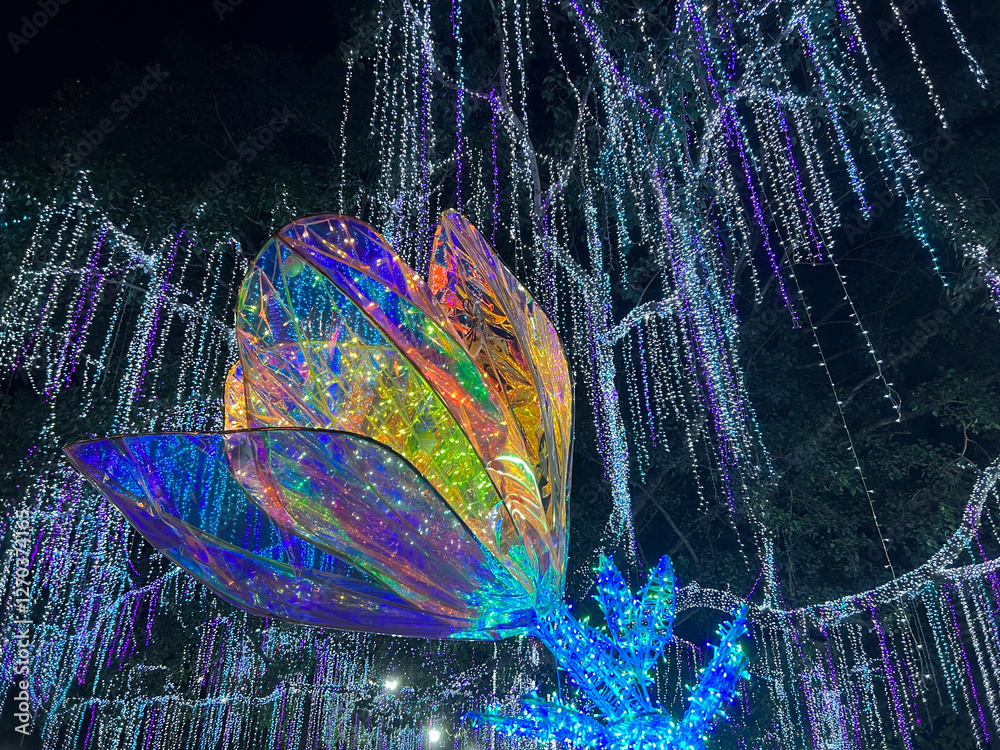Light festival at Chaloem Phra Kiat 80 Phansa Park in Chiang Mai