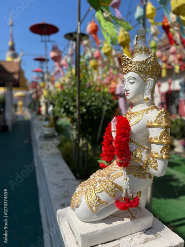 Obraz na płótnie Wat Sai Moon Muang Buddhist temple w salonie