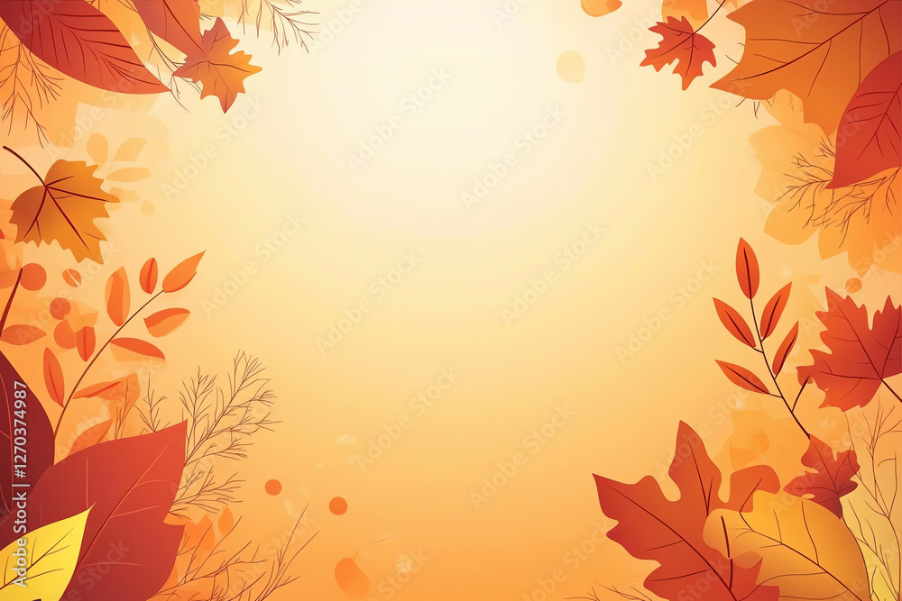 Autumn leaves creating a warm, inviting atmosphere. Autumn leaves creating a warm, inviting atmosphere.