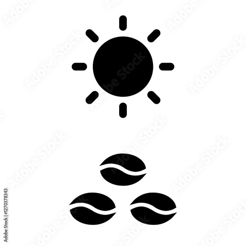 coffee drying Solid icon