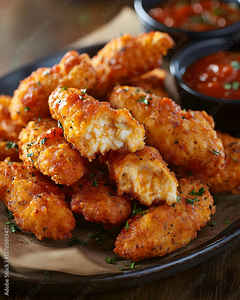 Crispy Fried Bites with Spicy Dipping Sauce Crispy Fried Bites with Spicy Dipping Sauce