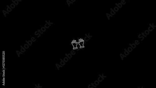 hand gloves icon animation