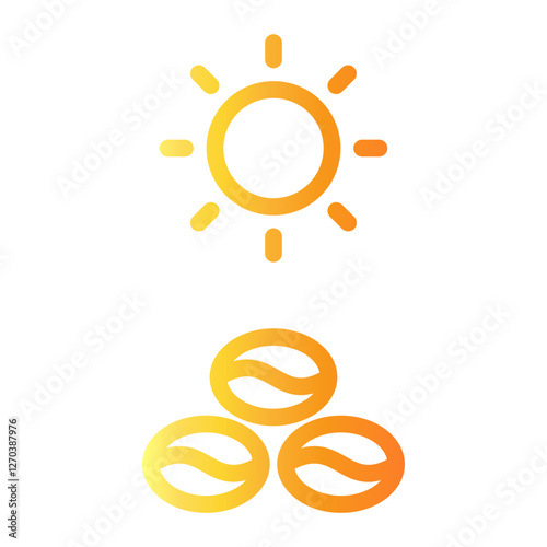 coffee drying Line Gradient Icon
