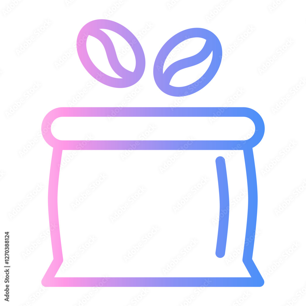 sack coffee Line Gradient Icon