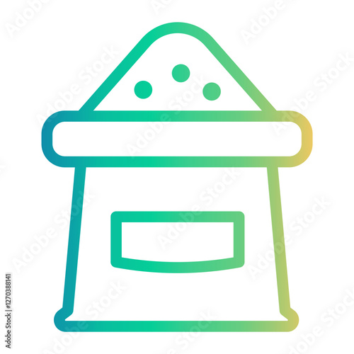 sugar sack Line Gradient Icon