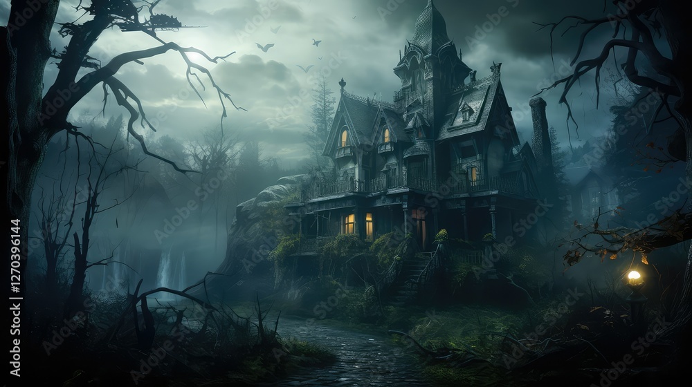 Fototapeta premium mansion scary houses